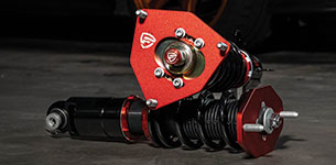 A close up shot of a suspension spring