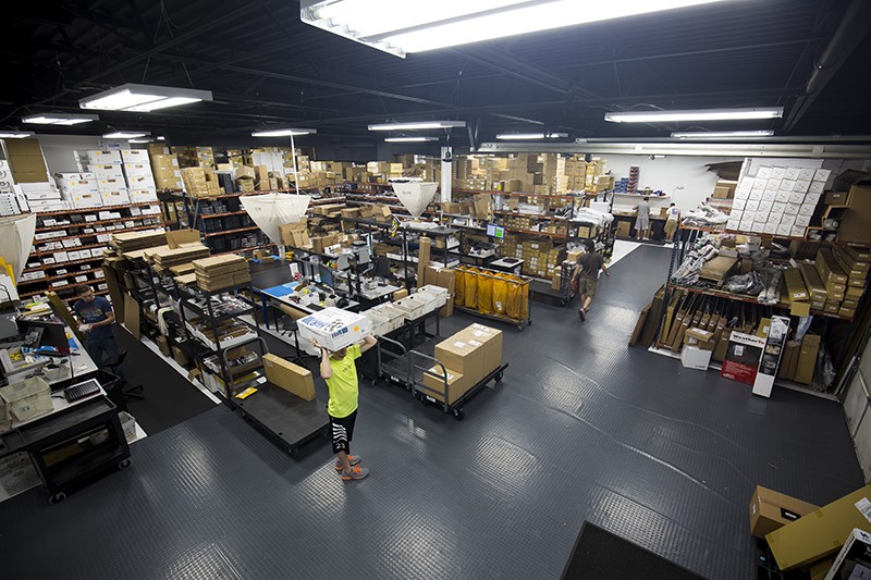 inside warehouse